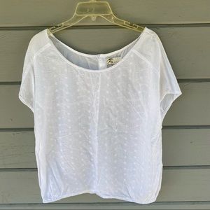 SALE-Local Apparel white eyelet top